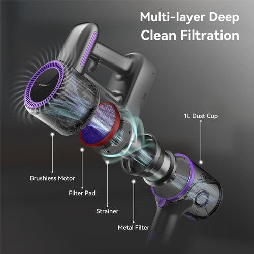 POWEART N700 juhtmevaba tolmuimeja 30 kPa