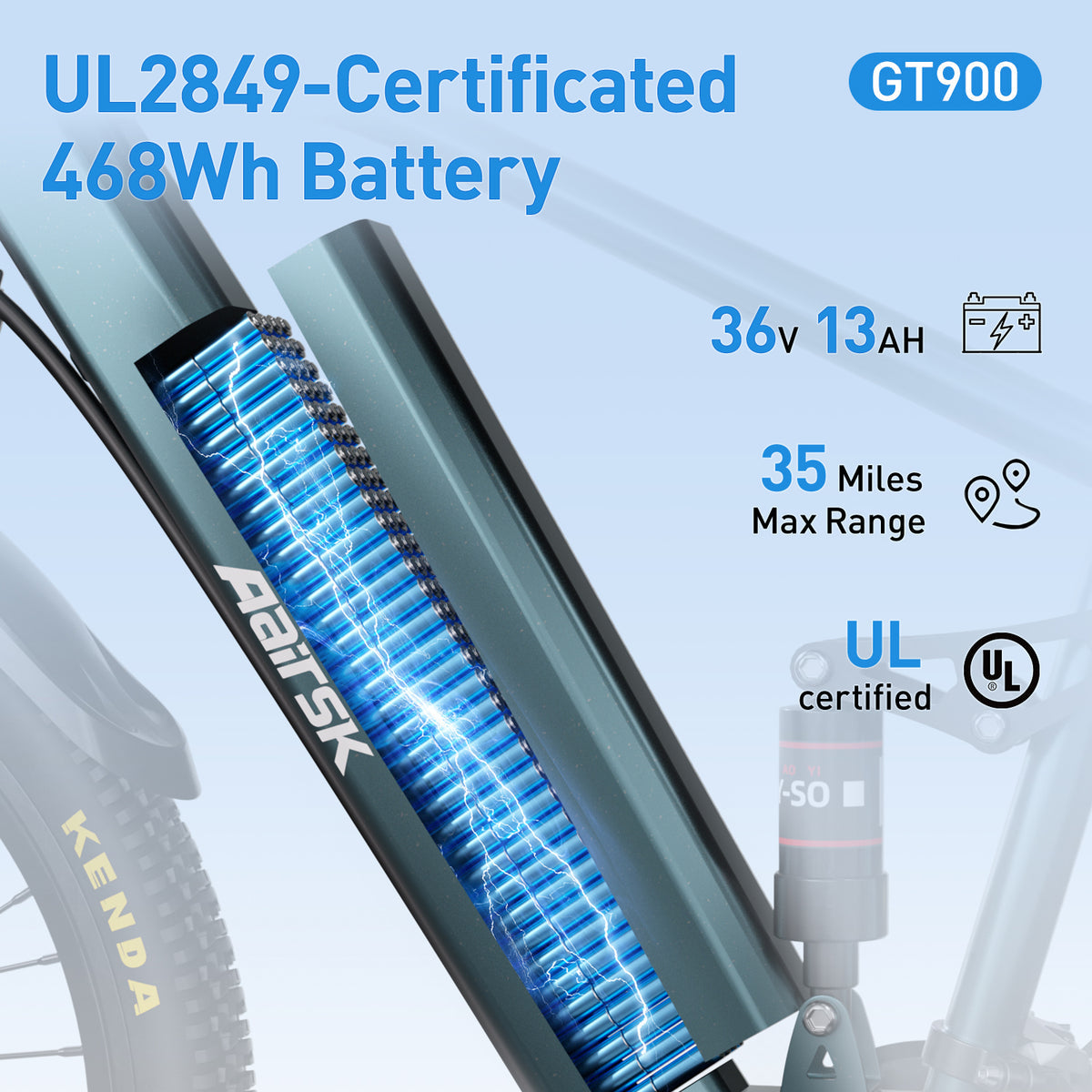 Aairsk GT900 Elektrijalgratas 400W mootor 36V13Ah