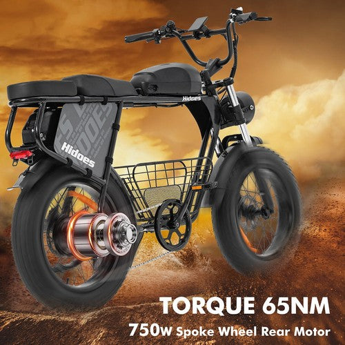 Hidoes B9 elektrijalgratas, 750W mootor, 48V 18,2Ah + 15,6Ah topeltaku