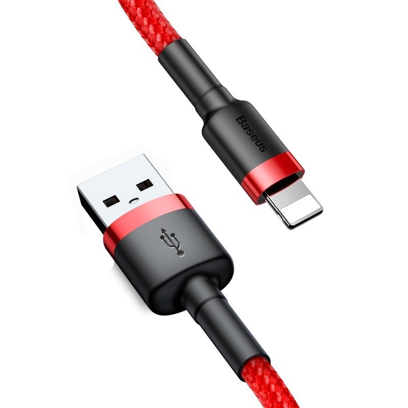 Baseus Cafule USB Lightning cable 2.4A 1m (black + red)