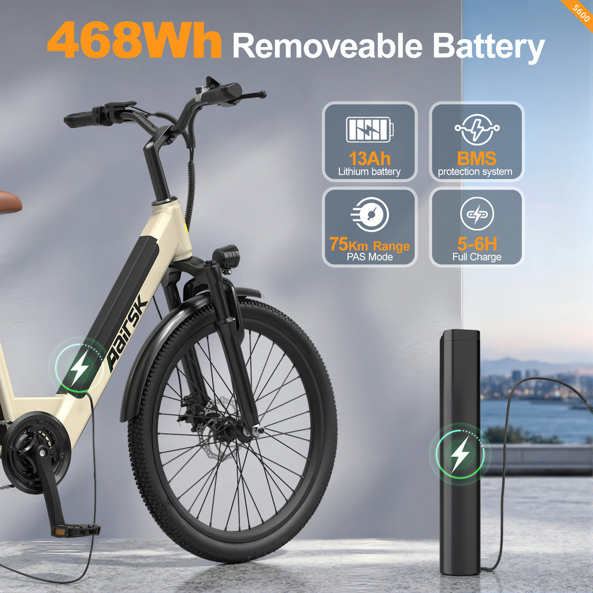Aairsk S600 elektrijalgratas 250W