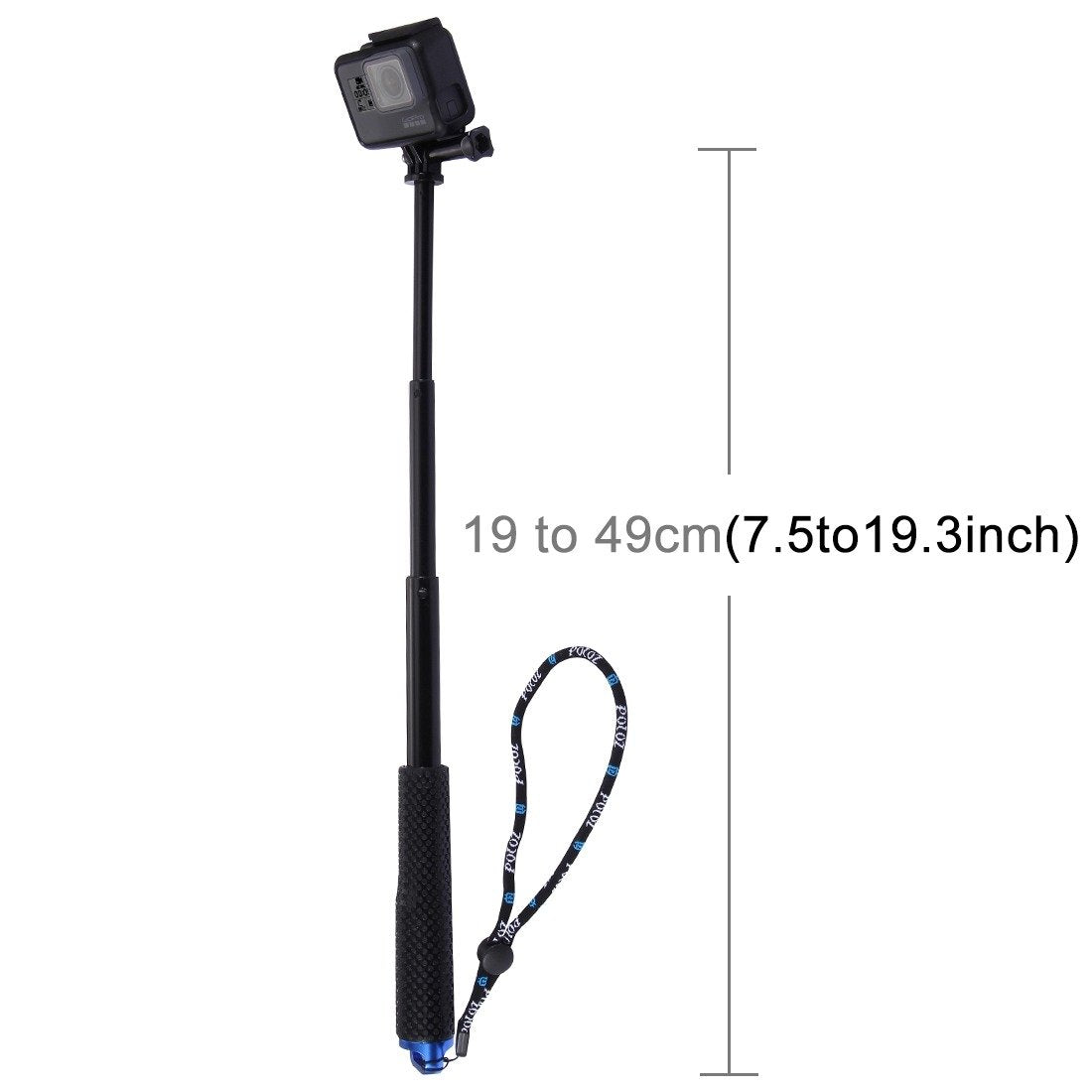 Selfie Stick Puluz for sports cameras (DJI, GoPro, Insta360)(black)