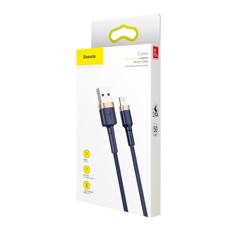 Baseus Cafule Lightning cable 1.5A 2m (Gold+Dark blue)