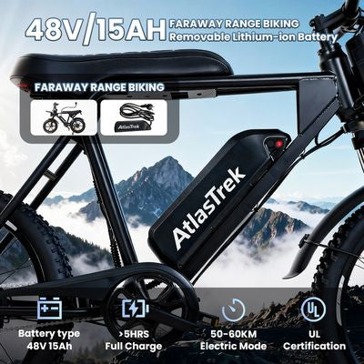 Elektrijalgratas AtlasTrek V8 Max, 48V, 15Ah, 500W