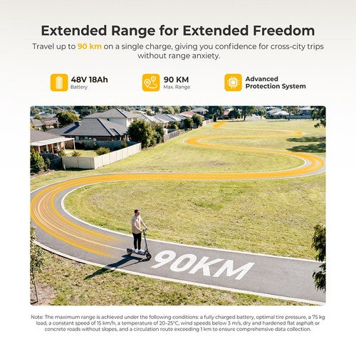 „Ausom K20 Pro“ elektriline tõukeratas, 1000 W mootor, 48 V 18 Ah