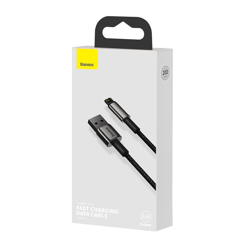 Baseus Tungsten Gold Cable USB to iP 2.4A 2m (black)