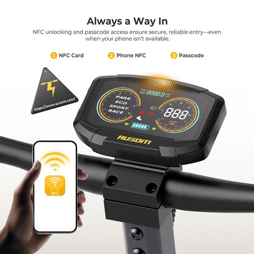 „Ausom K20 Pro“ elektriline tõukeratas, 1000 W mootor, 48 V 18 Ah