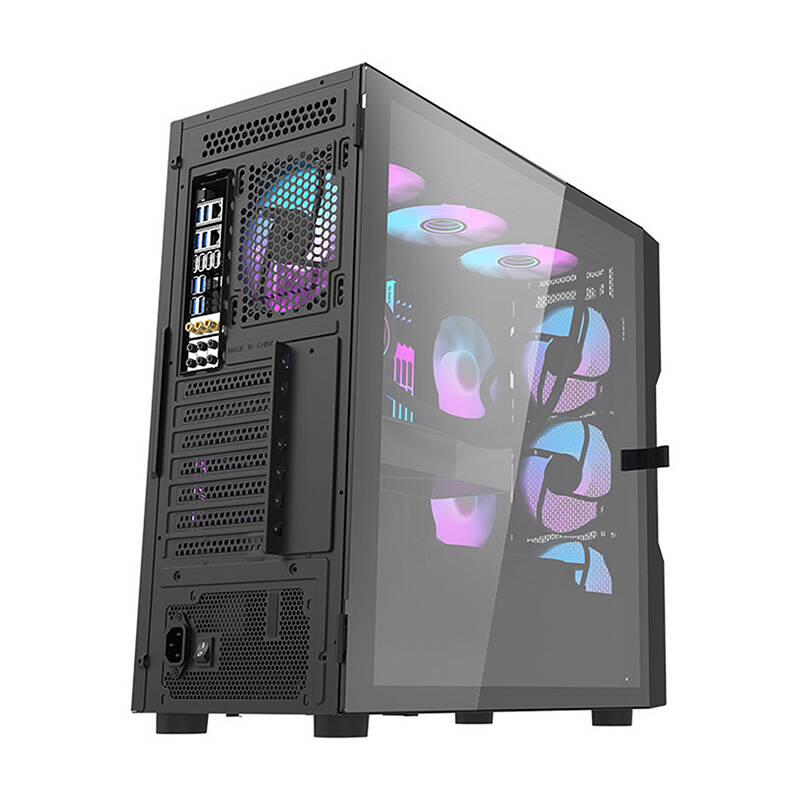 Darkflash DK431 Mesh computer case (black) + 4 ARGB fans