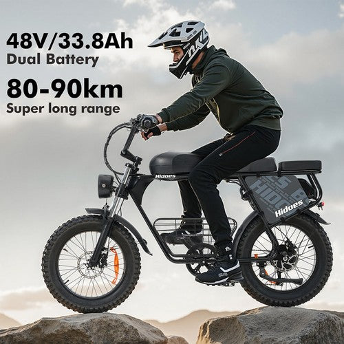 Hidoes B9 elektrijalgratas, 750W mootor, 48V 18,2Ah + 15,6Ah topeltaku