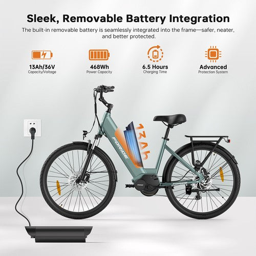 Foride Urbano 1 elektrijalgratas, 250 W, 36 V 13 Ah