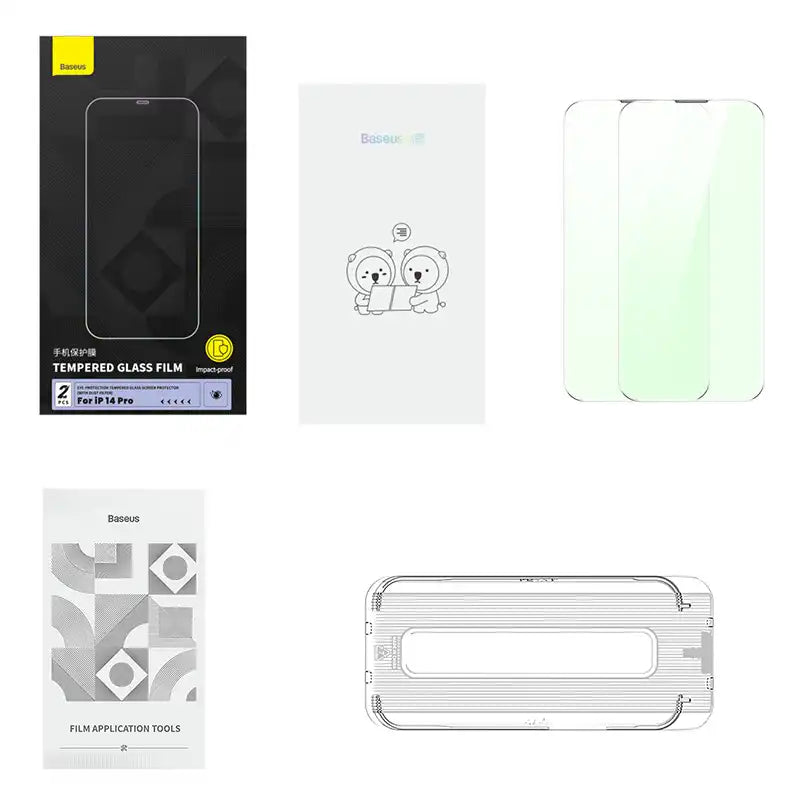 Tempered glass with eye protection filter Baseus Crystal Series iPhone 14 PRO
