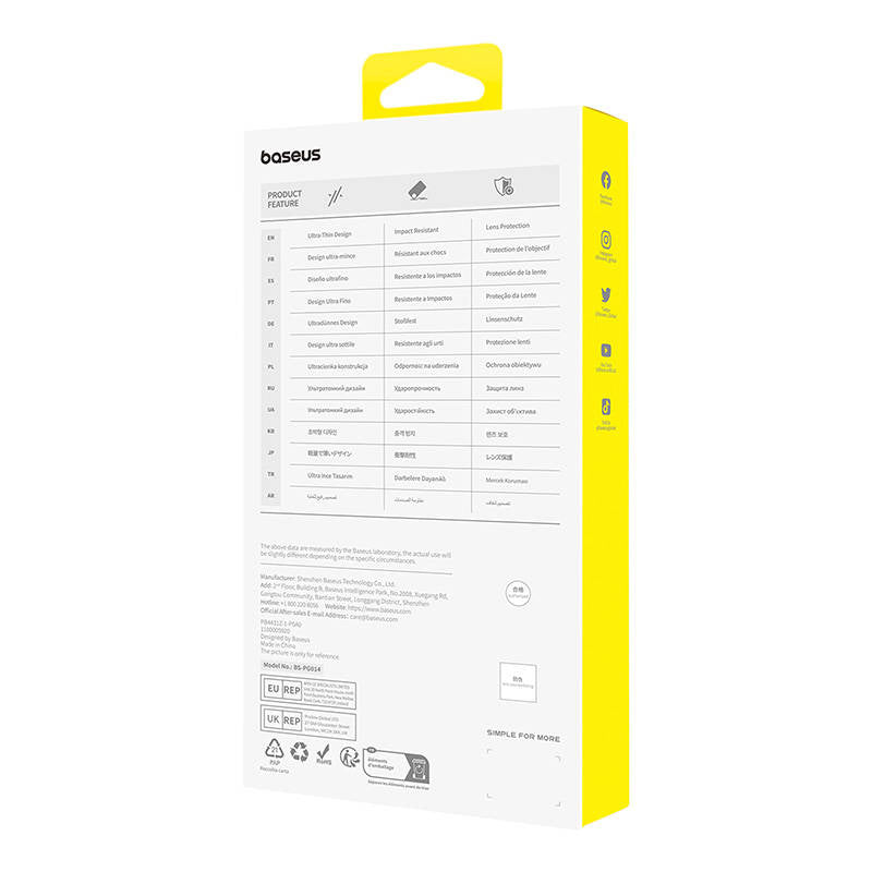 Phone Case for iPhone 15 Plus Baseus OS-Lucent Series (Clear)