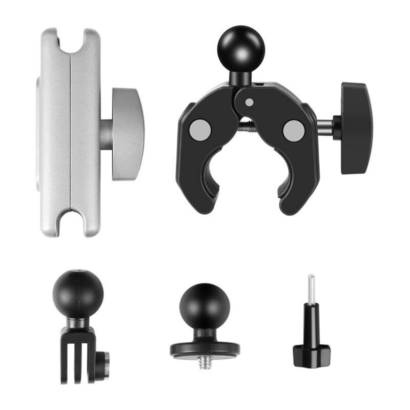PULUZ motorcycle mount for sports cameras (DJI, GoPro, Insta360) (black)