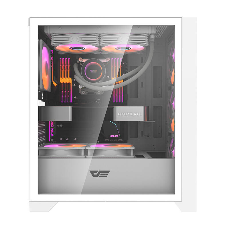 Darkflash DRX70 MESH computer case (white) + 4 RGB fans