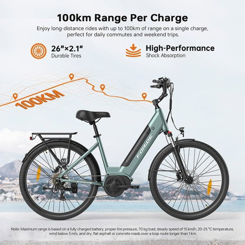 Foride Urbano 1 elektrijalgratas, 250 W, 36 V 13 Ah
