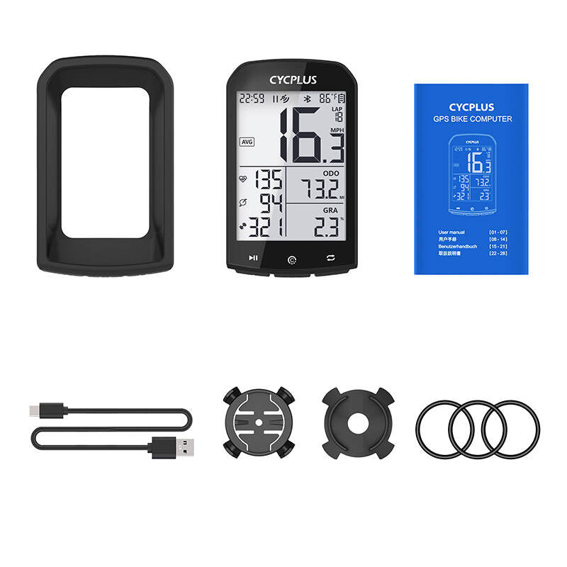 GPS bike computer Cycplus M1 - compatibile with Strava, Trainingpeaks etc.