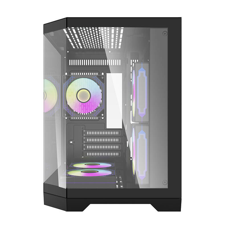 Darflash FT350 computer case + 5 aRGB fans (black)