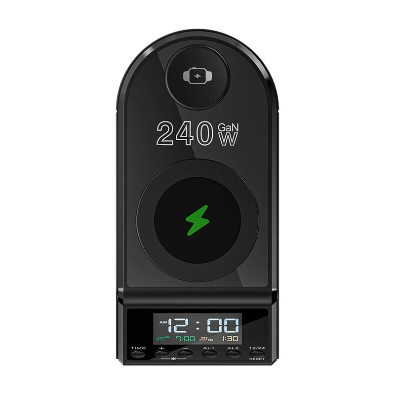 Blitzwolf BW-FW10 alarm clock with charger 2xUSB-A, 4xUSB-C, 240W