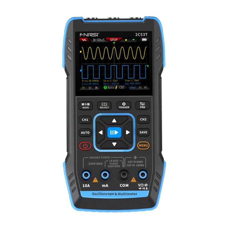 FNIRSI 2C53T 3-in-1 portable oscilloscope multimeter signal generator