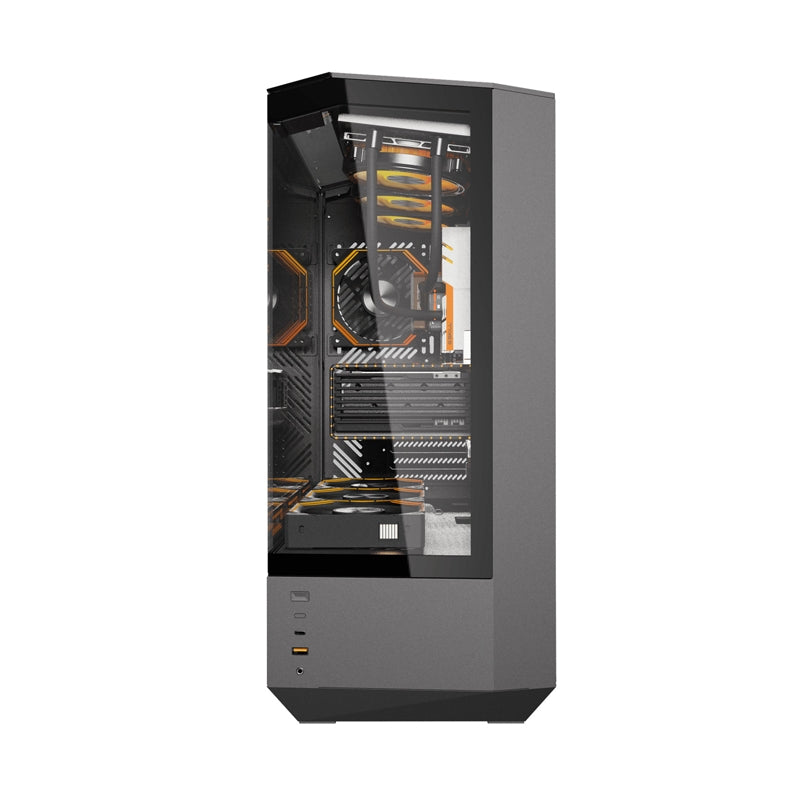 Darkflash DY460 computer case (Black) + 4 ARGB fans