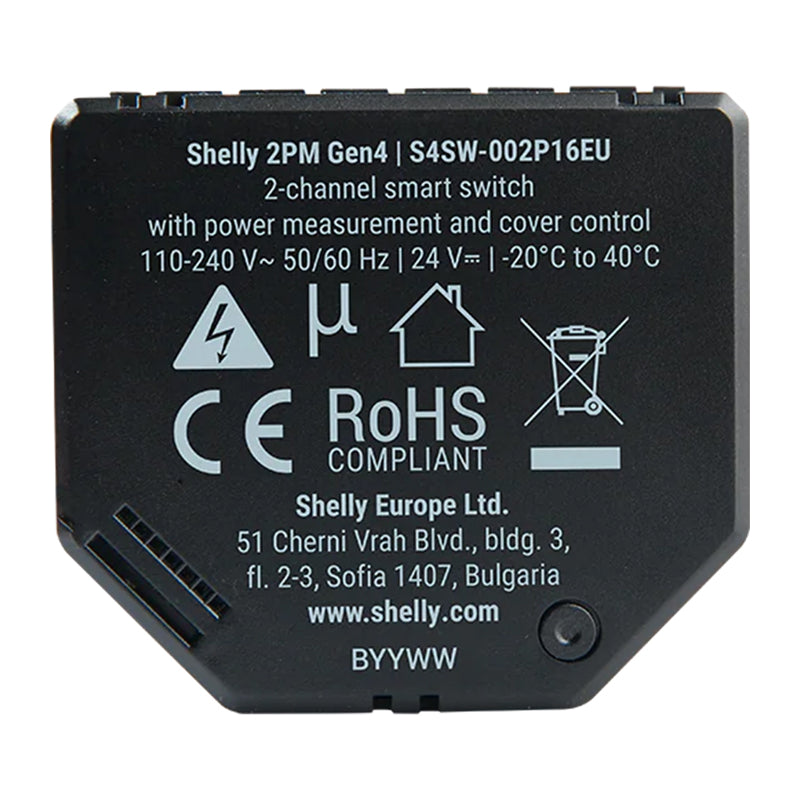 Sterownik Shelly 2PM Gen4 Zigbee/Matter