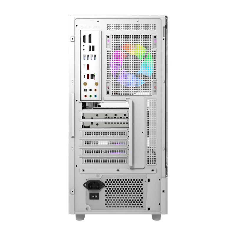 DarkFlash DS950V computer case with display (white) + 6 fans