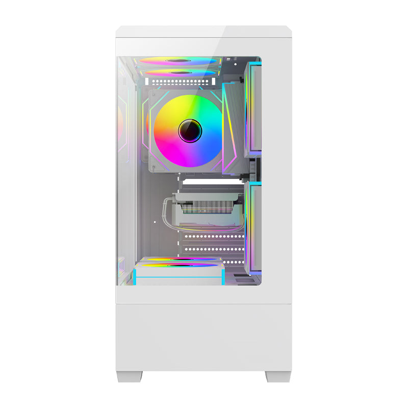 DarkFlash C365 computer case (white) + 5 fans
