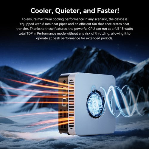 CHUWI LarkBox X miniarvuti, Intel N150 4-tuumaline protsessor, maksimaalselt 3,6 GHz, 16 GB muutmälu, 512 GB salvestusruumi