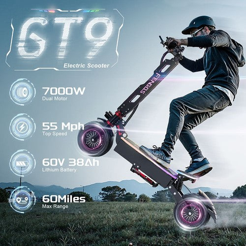 FENGQS GT9 Elektriline tõukeratas, 3500W*2 mootor, 60V 38Ah