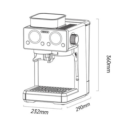 HiBREW H20 kohvimasin kahekordse kuuma ja külma kohvi valmistamisega, 20 baari