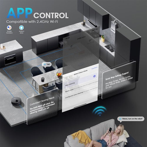 Teendow D65S MAX robottolmuimeja 6000Pa