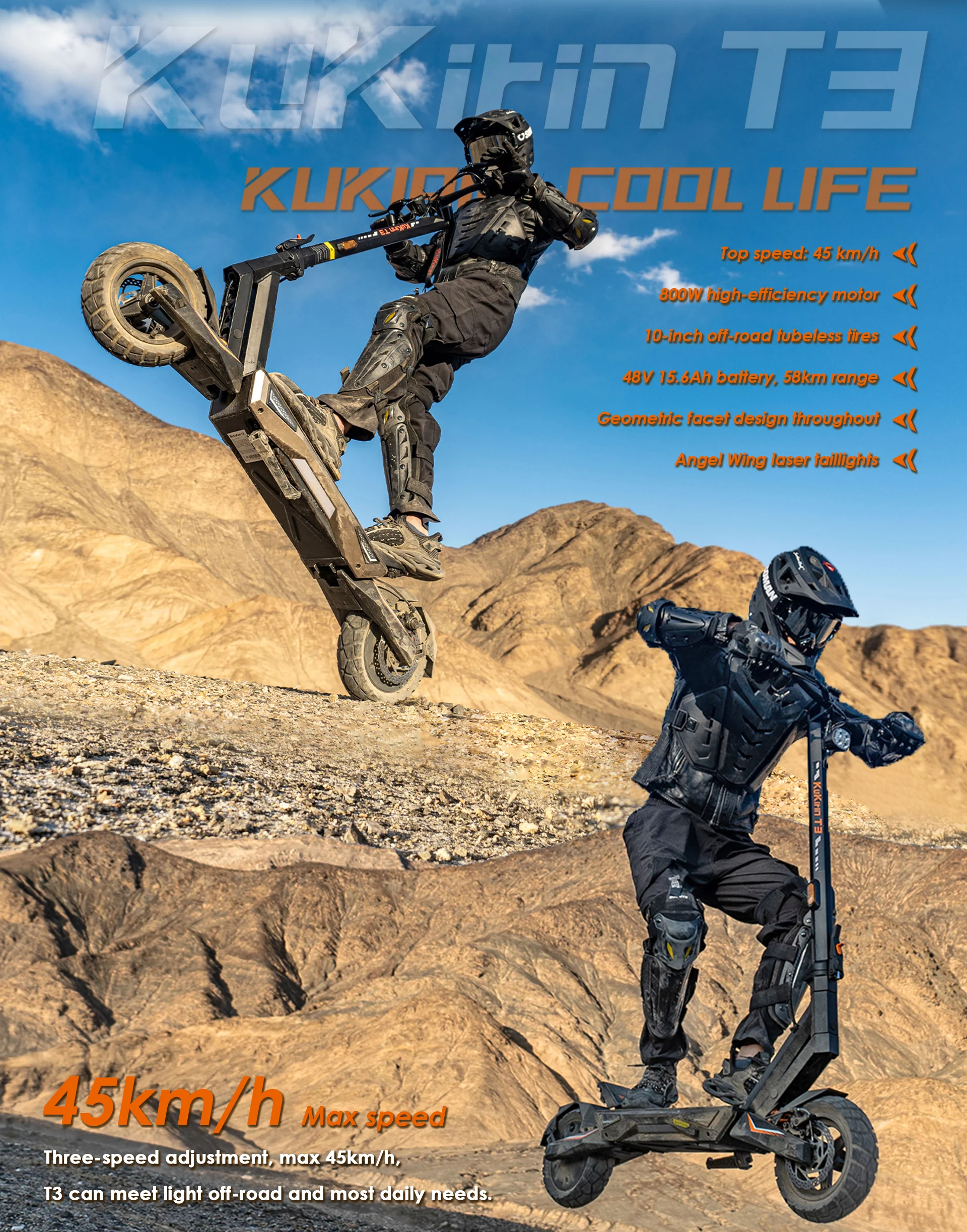 KuKirin T3 elektriline tõukeratas 800W