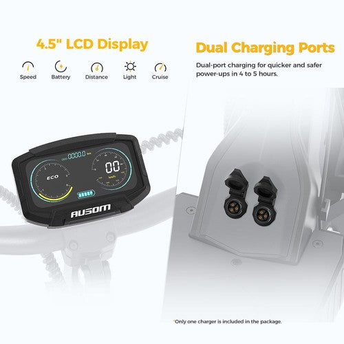 Ausom L2 elektriline tõukeratas, 2*800W mootor, 48V 15.6Ah