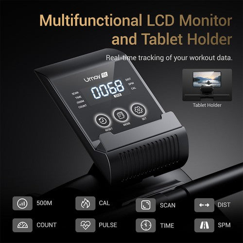 ROBORE UR20 sõudeergomeetriga 126 cm pikendatud rajaga