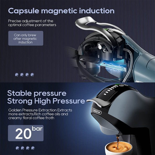 HiBREW H17 4-ühes kapslikohvimasin, külma ja kuuma kohvi valmistamine, 20 baari