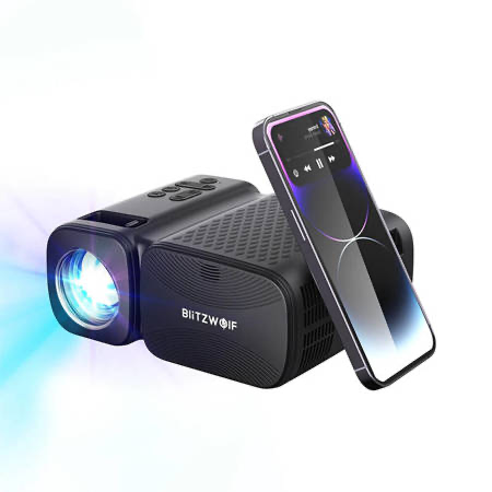 BlitzWolf BW-V3 mini LED-valgusti/projektor, WiFi + Bluetooth