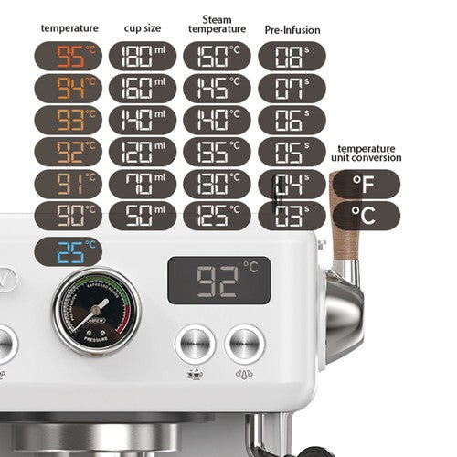 HiBREW H10 PLUS espressomasin, 20 baari poolautomaatne kohvimasin