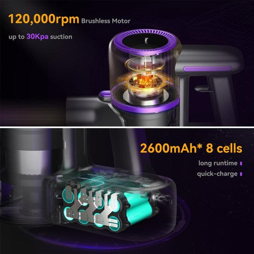 POWEART N700 juhtmevaba tolmuimeja 30 kPa