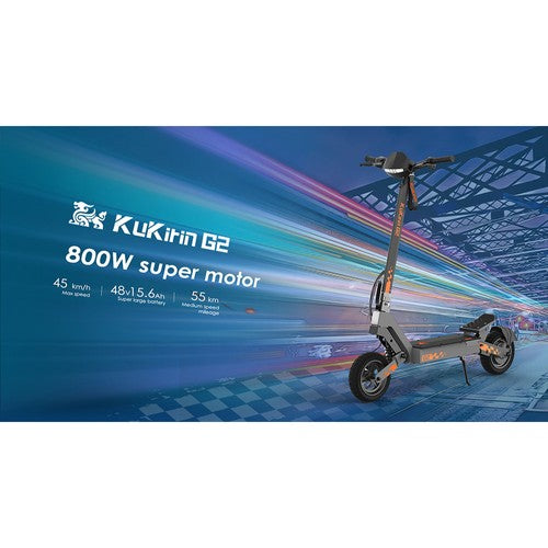 KuKirin G2 elektriline tõukeratas, 2025. aasta versioon, 800W mootor, 48V 15.6Ah aku.