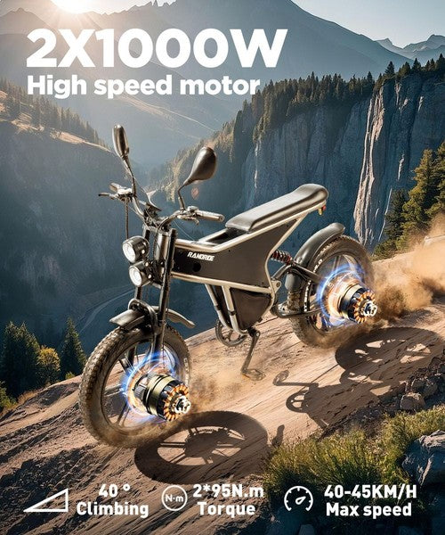 RANDRIDE DM711 elektrijalgratas, 1000W*2 mootor, 48V 20Ah