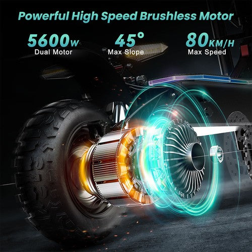 FENGQS GT8 PRO Elektriline tõukeratas, 2800W*2 mootor, 67.2V 38Ah
