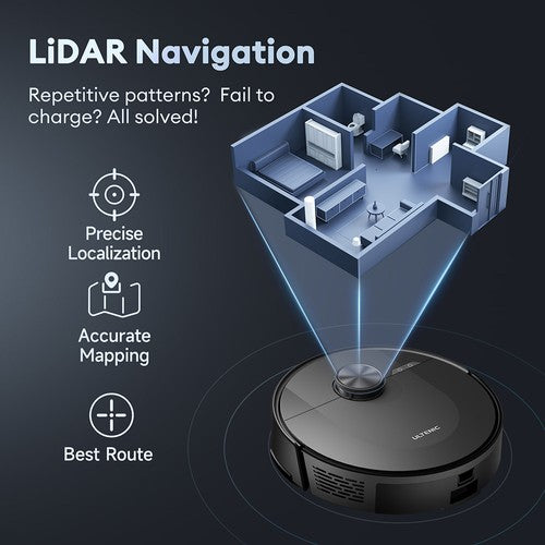 Ultenic D10 robot-tolmuimeja LiDAR-kiirkaardistusega 4000 Pa