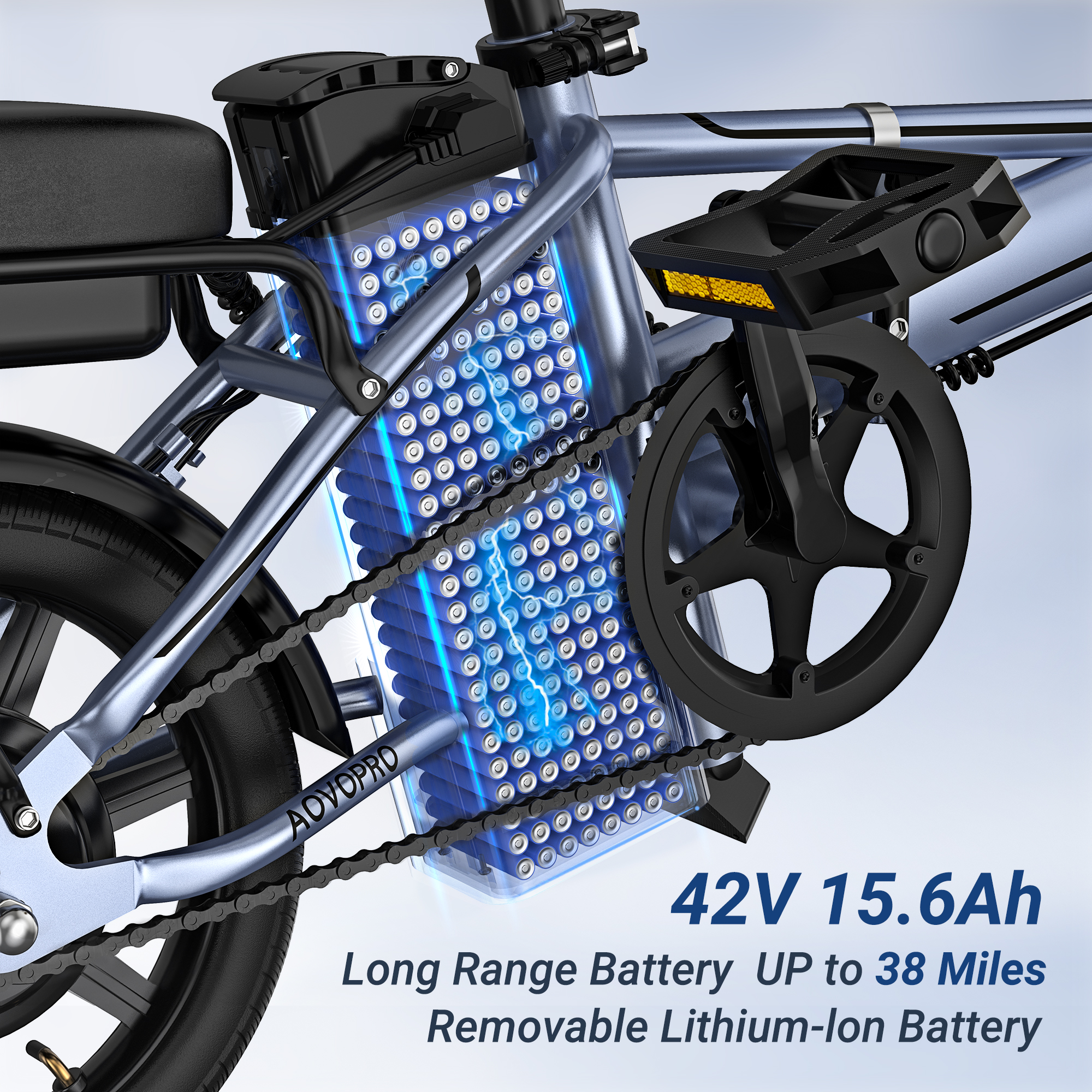 AOVOPRO EB60 elektriratas 10Ah 500W