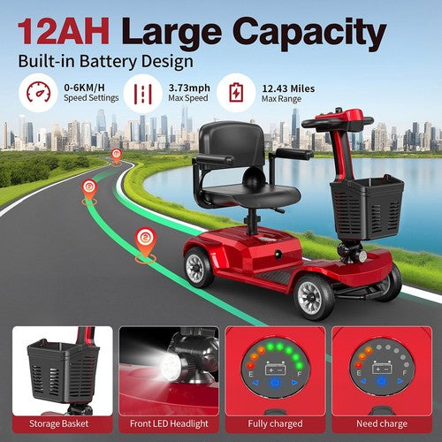 Unificare Lucas Pro neljarattaline tõukeratas, 180 W mootor, 24 V 12 Ah